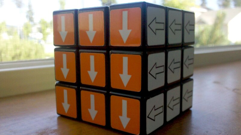 Rubik's cube with arrows