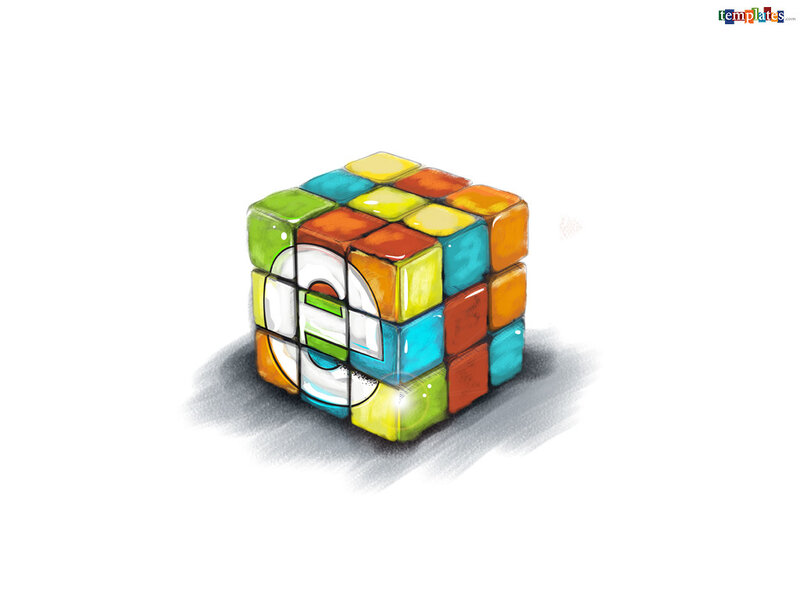 Rubik's Cube with logo