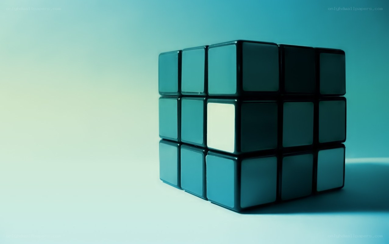 Rubik's cube with one white square