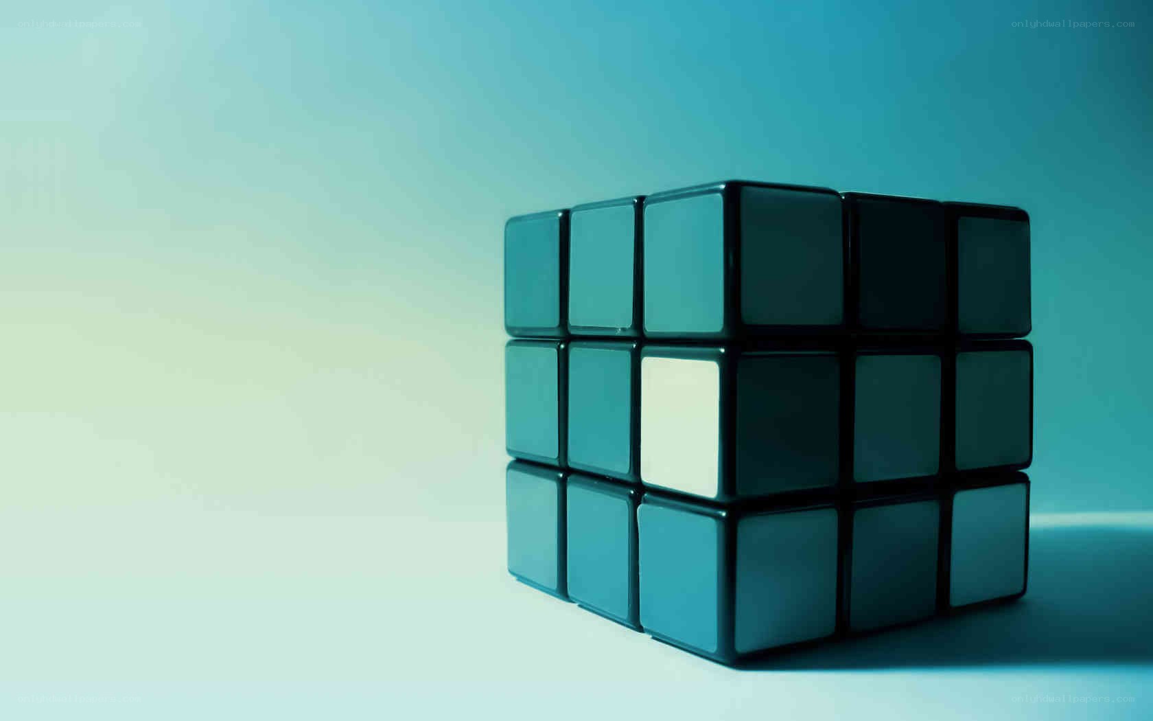 Rubik's cube with one white square