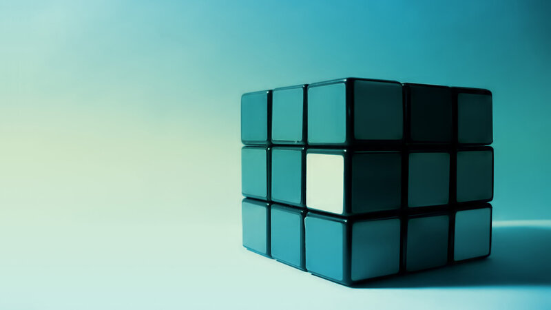 Rubik's Cube with White Square