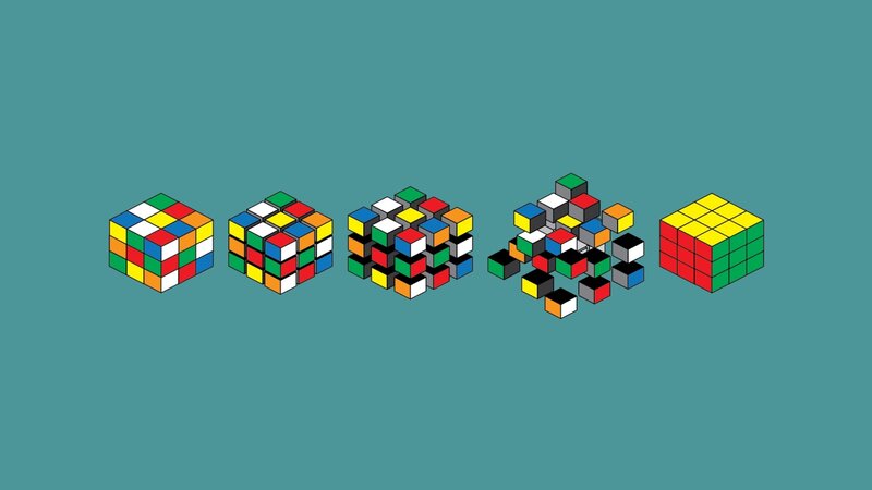 Rubik's Cubes in Various States