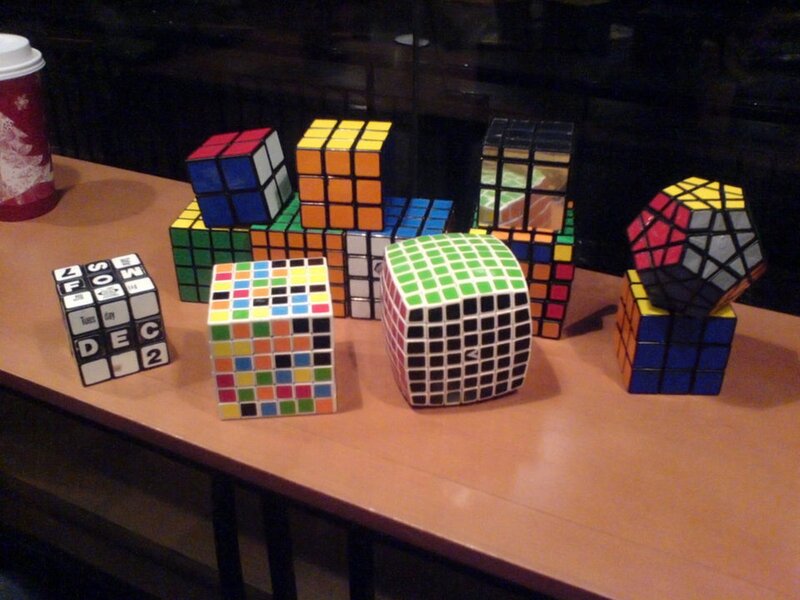 Rubik's Cubes on Table