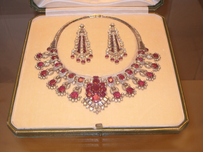 ruby and diamond jewelry set