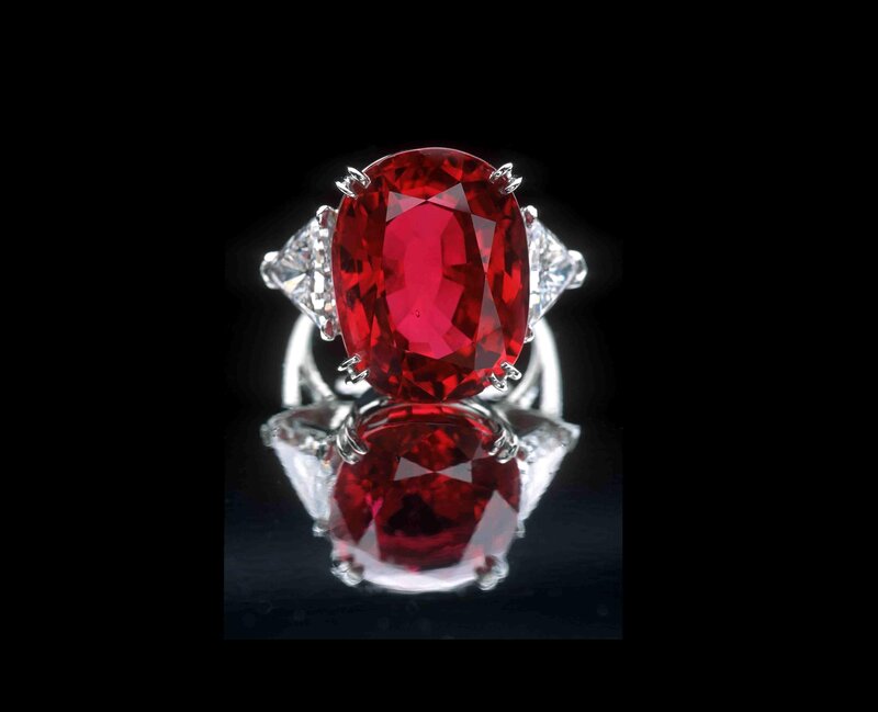 Ruby and diamond ring