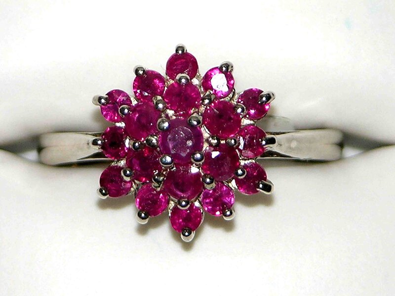 ruby flower ring