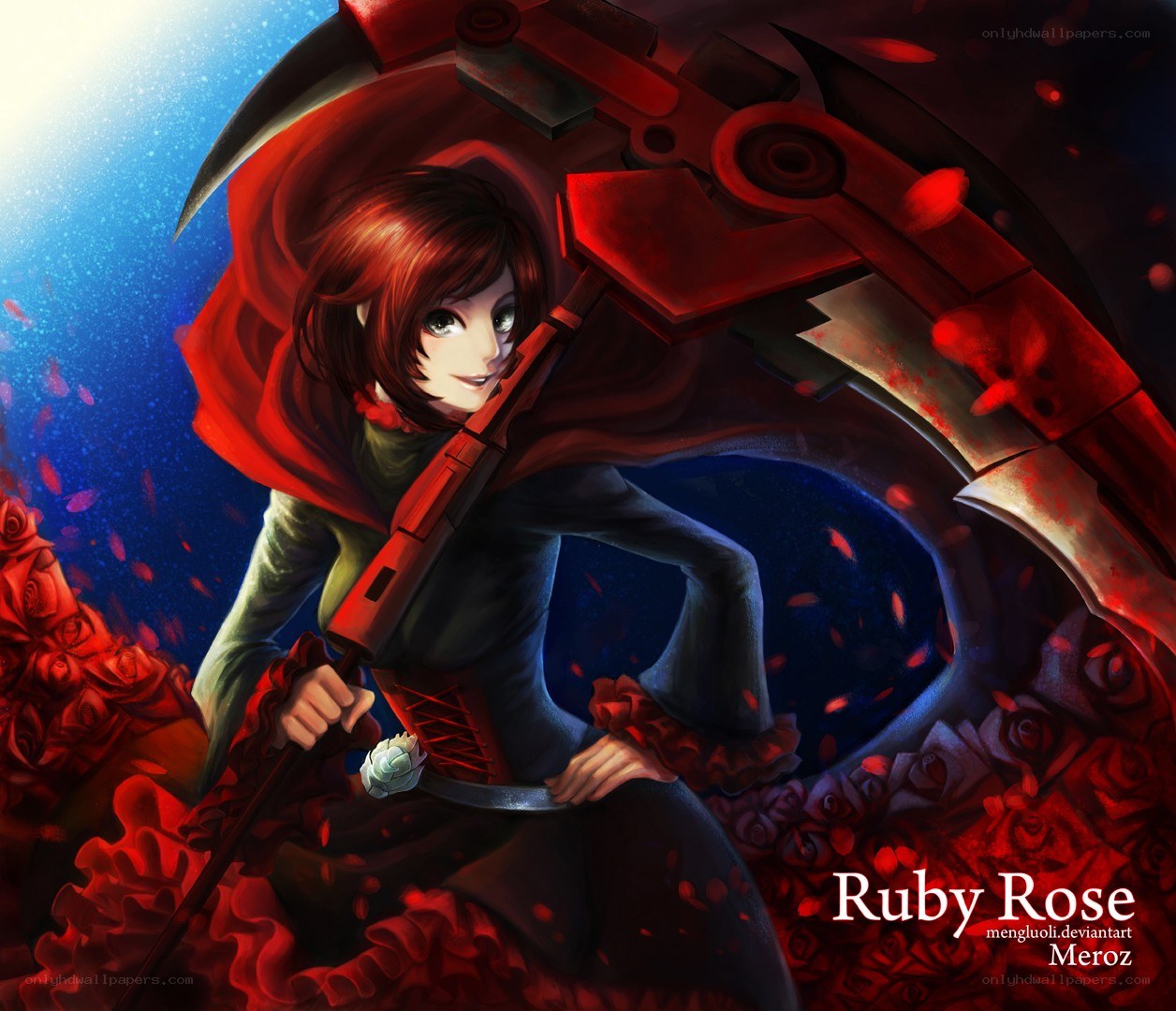 Ruby Rose with scythe