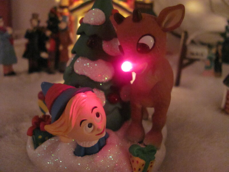 Rudolph Figurine with Elf