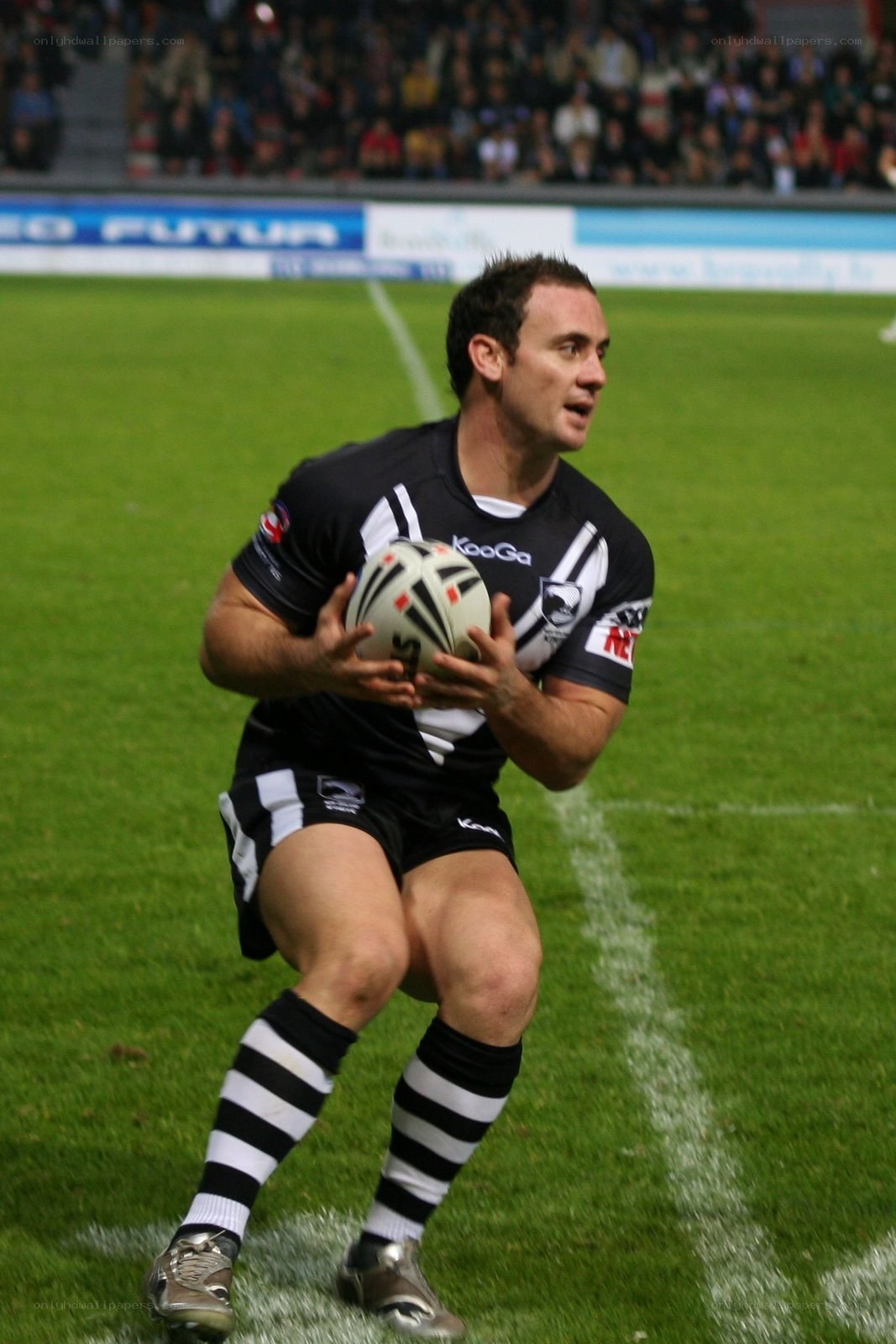 Rugby player in action