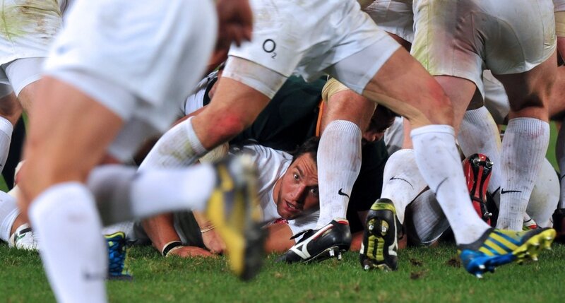 Rugby Player on Ground