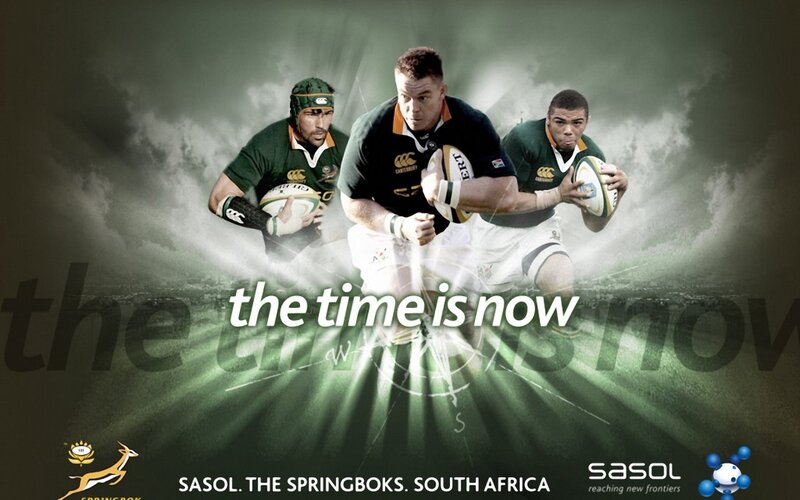 Rugby Players Running — Green