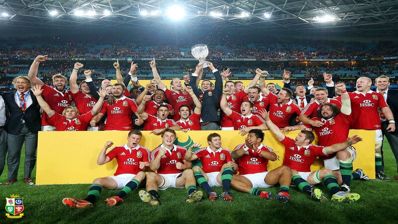 Rugby Team Celebrating