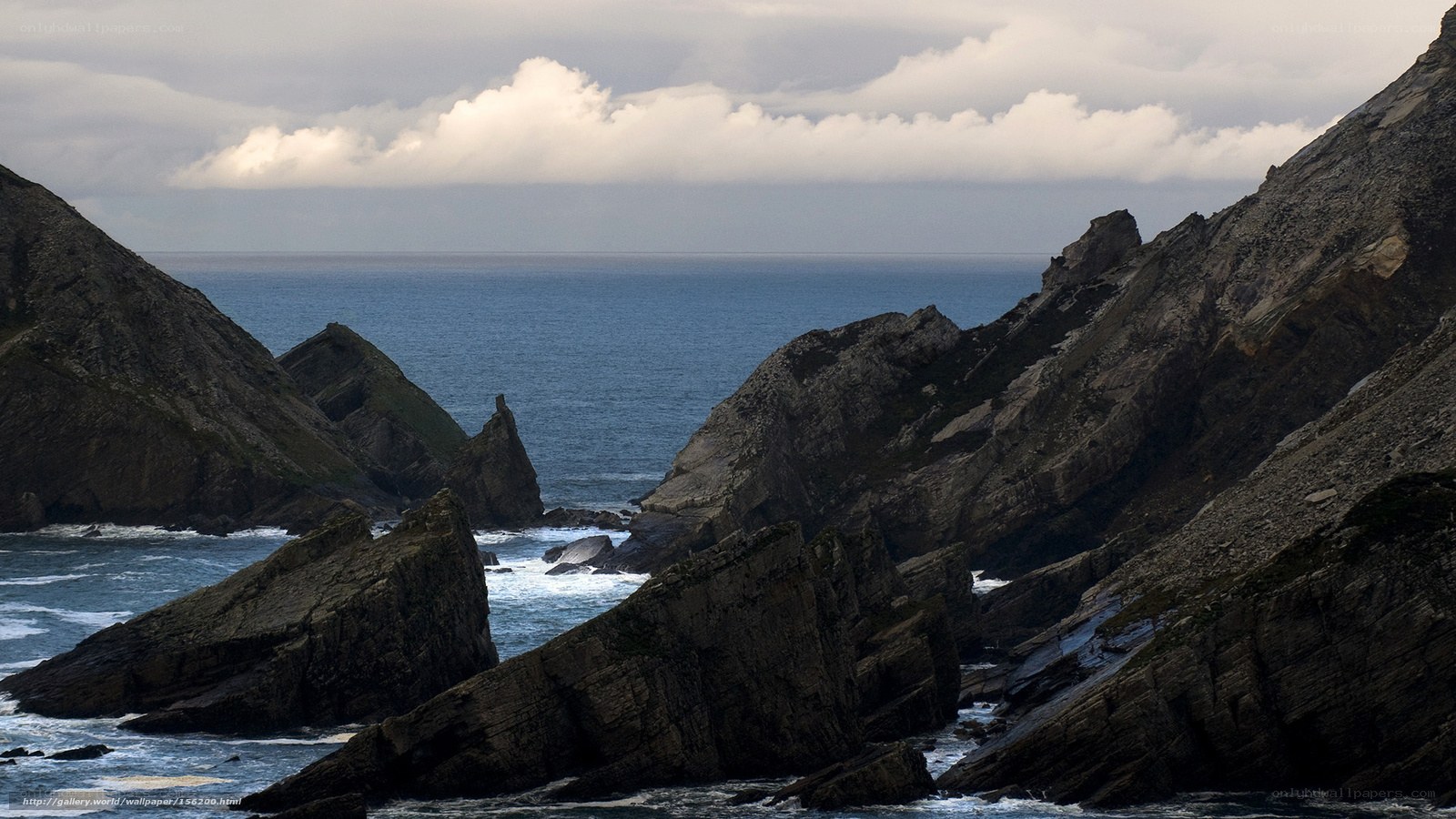 Rugged coastal cliffs and sea