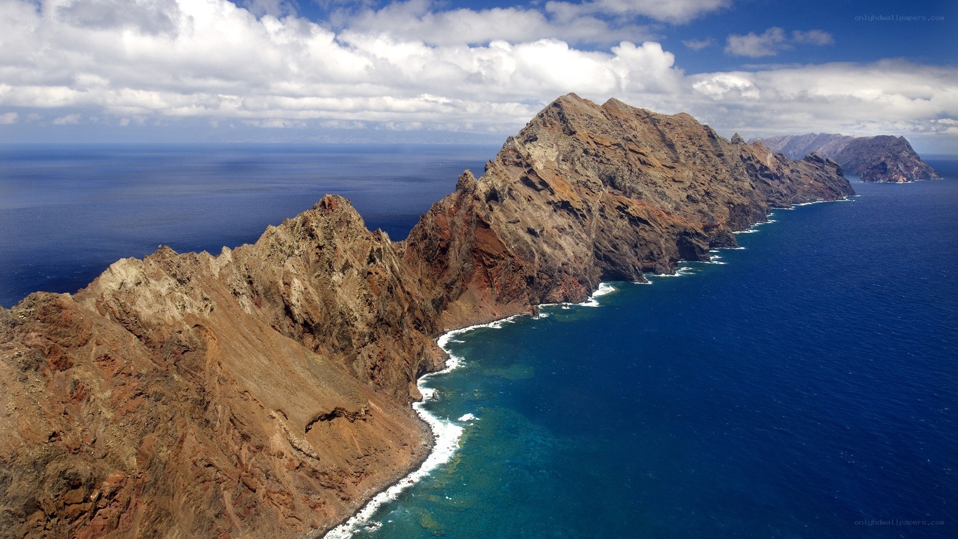 Rugged coastal cliffs by the sea