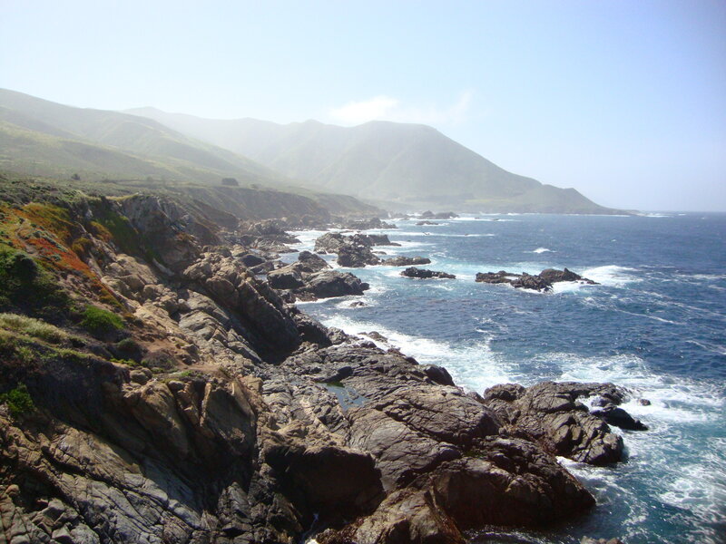 Rugged coastline with ocean waves