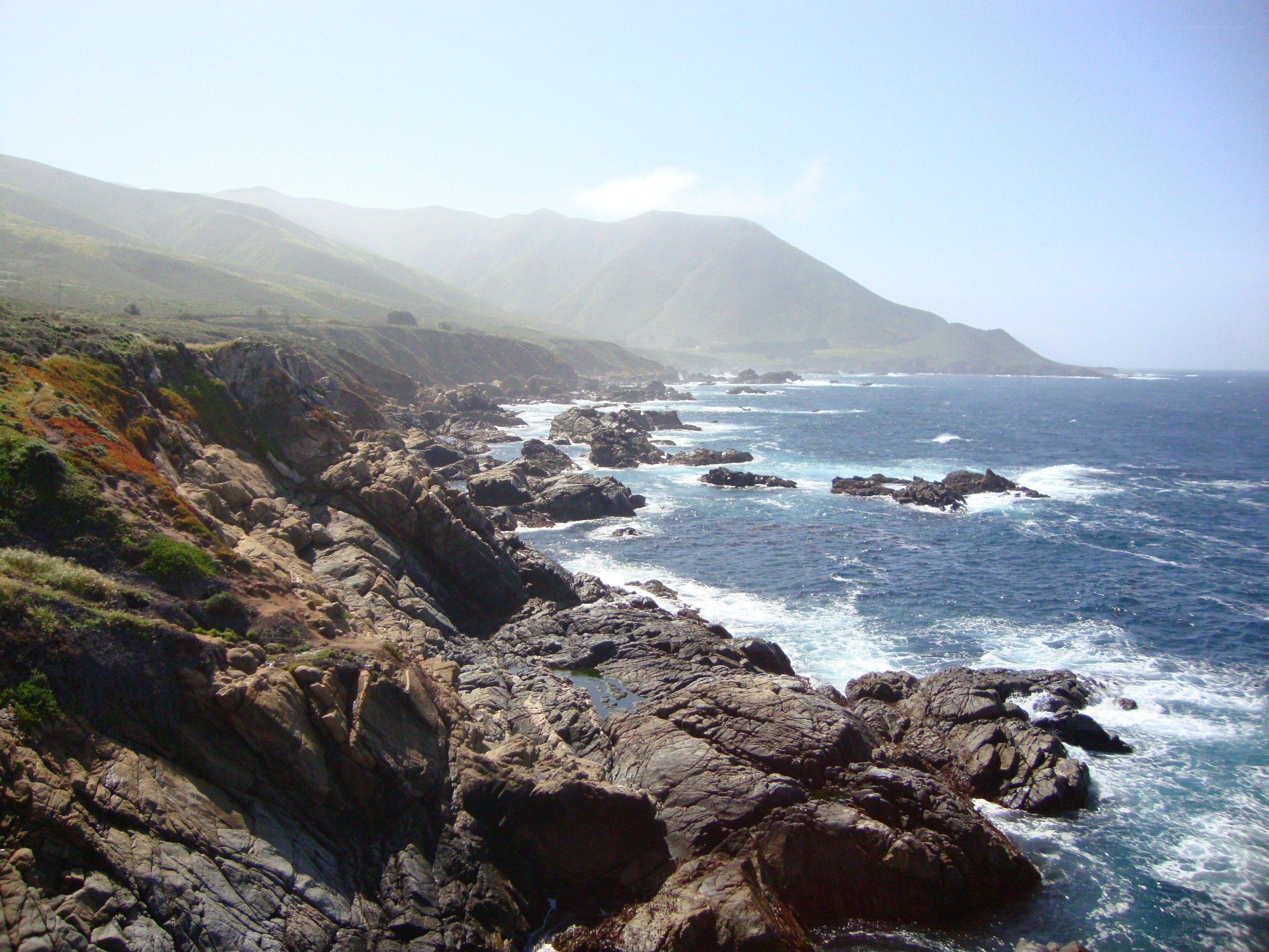 Rugged coastline with ocean waves