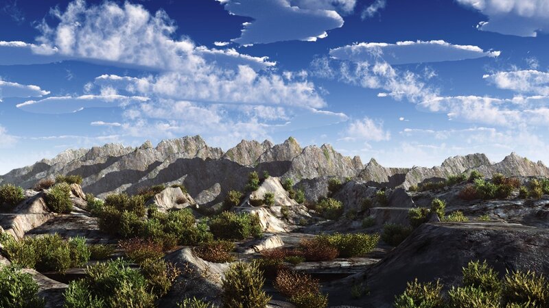 Rugged mountain landscape