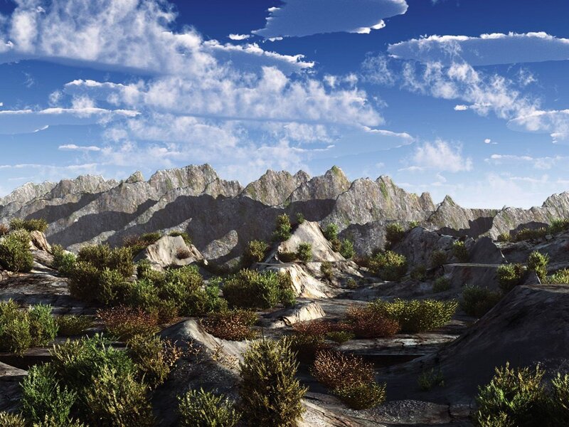 Rugged mountain landscape