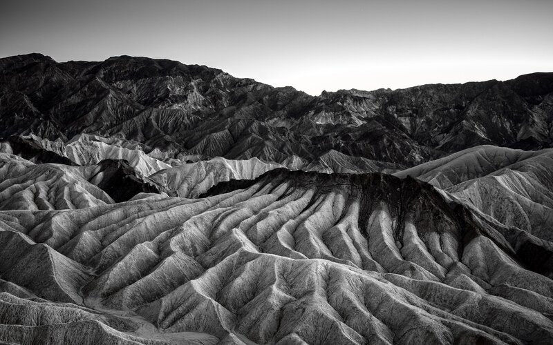 Rugged Mountain Landscape — Black