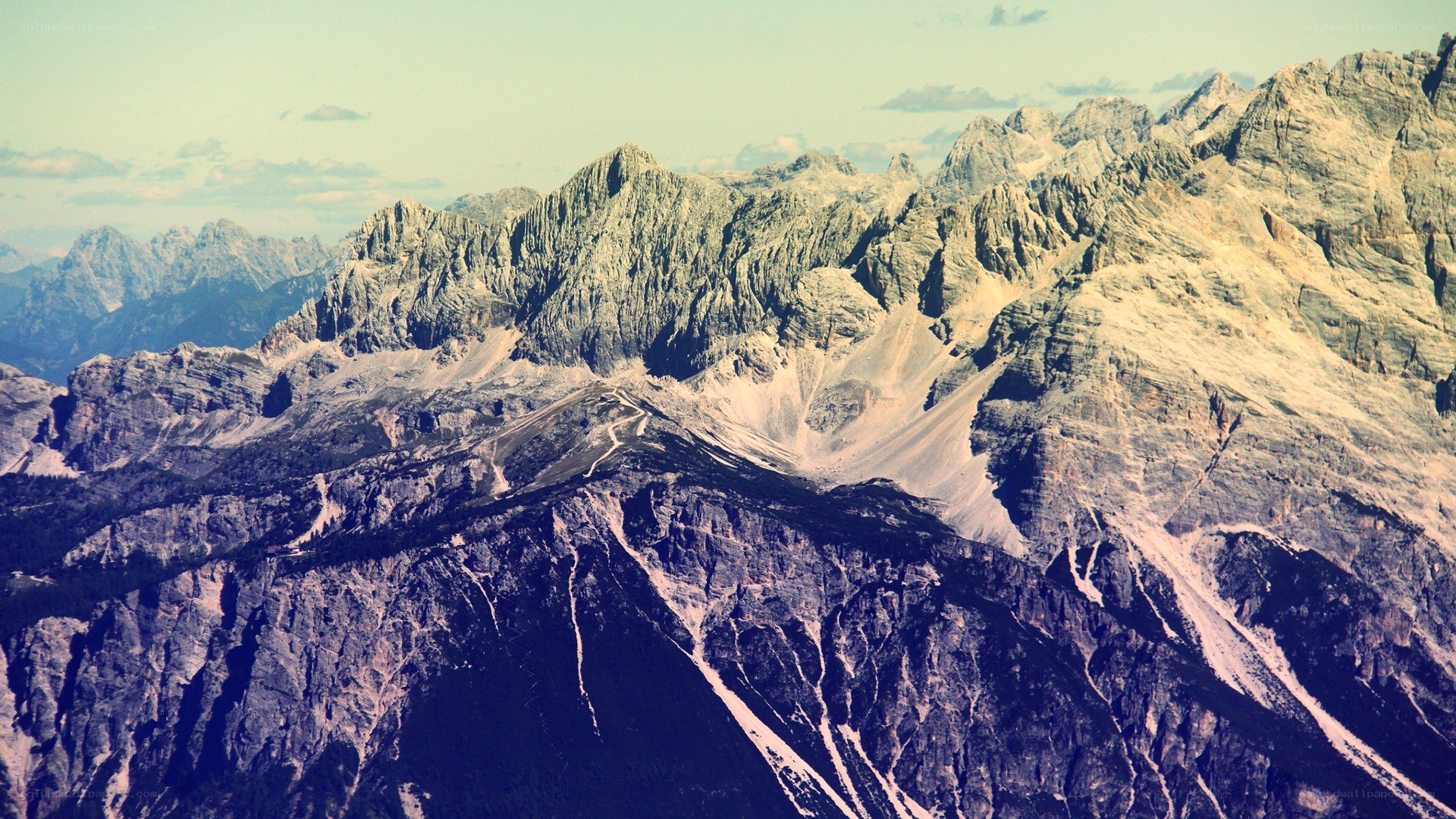 rugged mountain range landscape