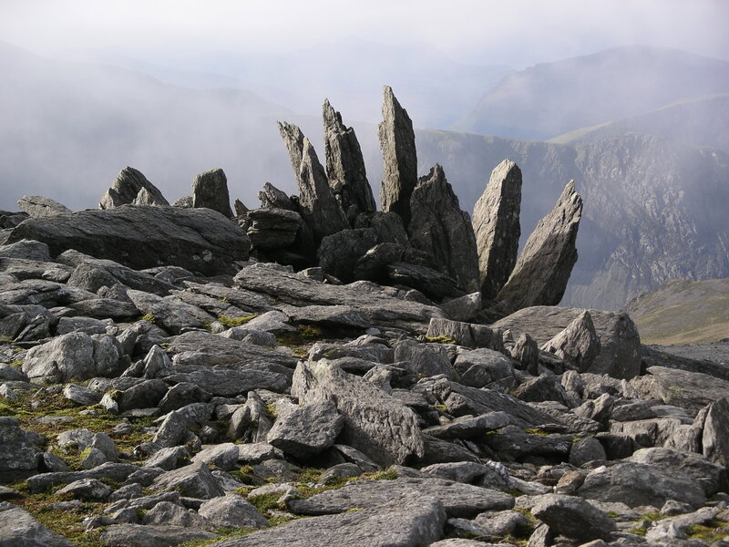 Rugged mountain rock formations