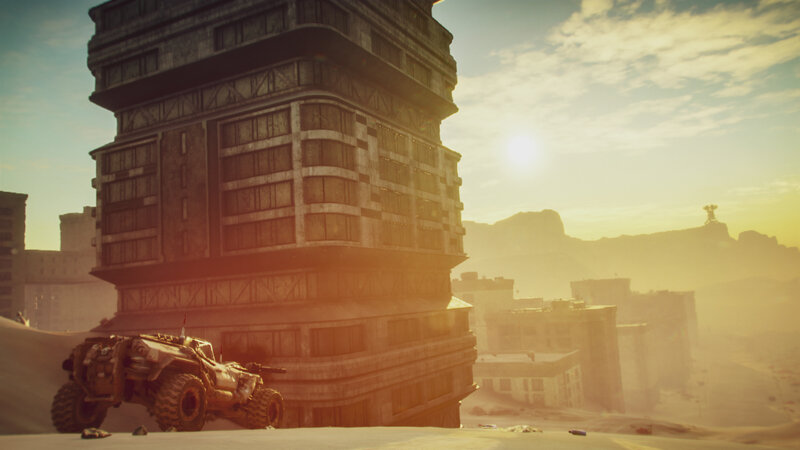 Rugged Vehicle in Desert