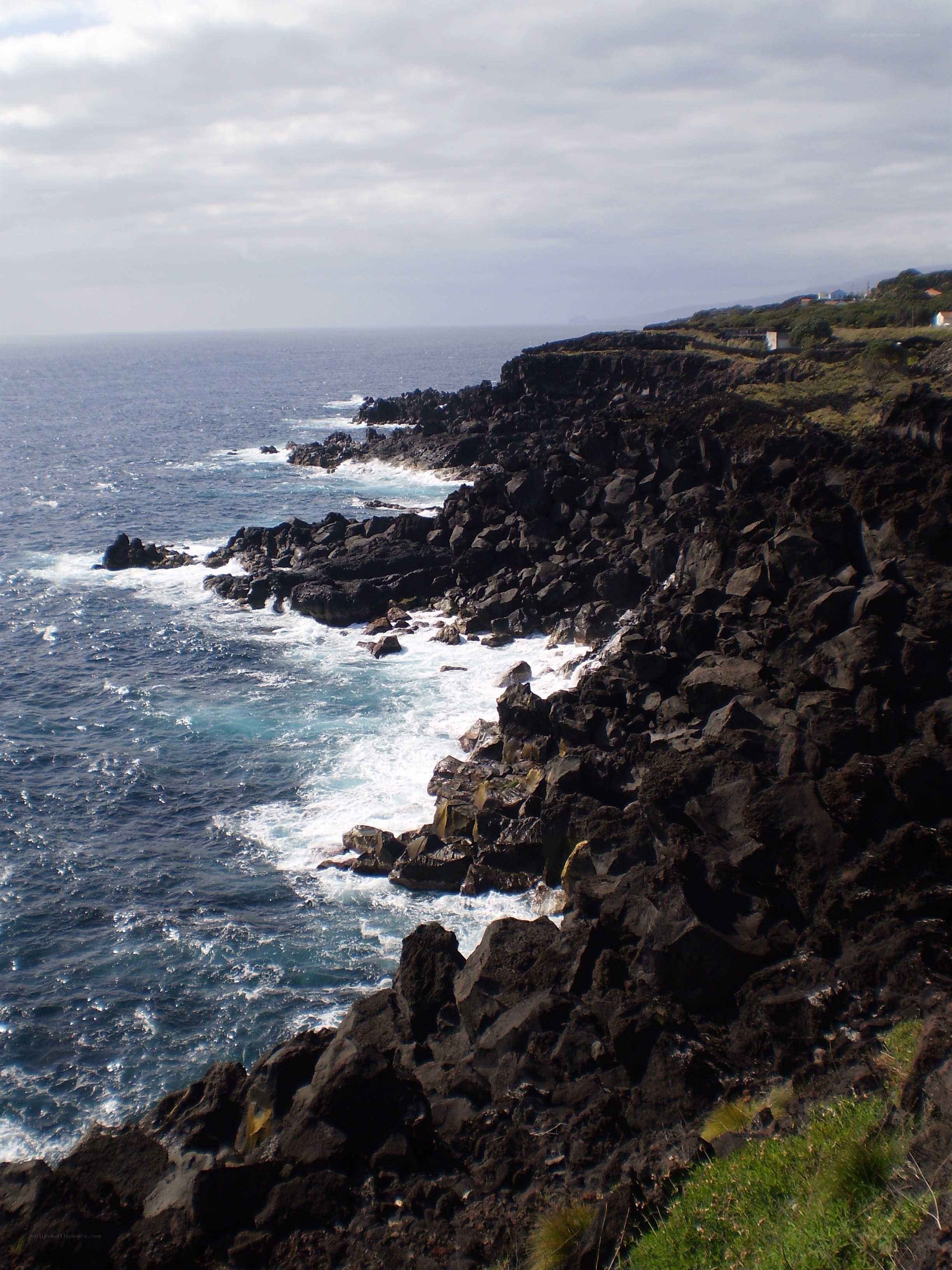 Rugged volcanic coastline