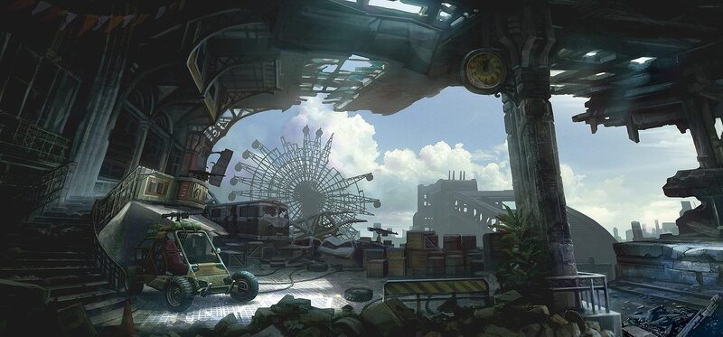 ruined amusement park