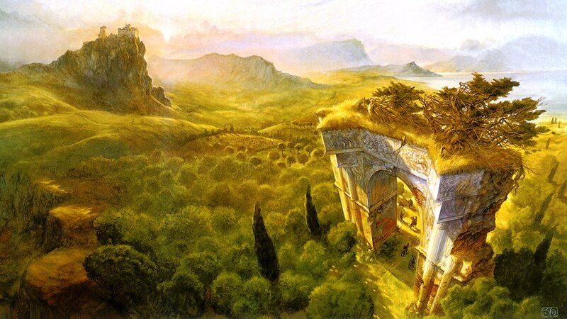 Ruined Arch in Landscape