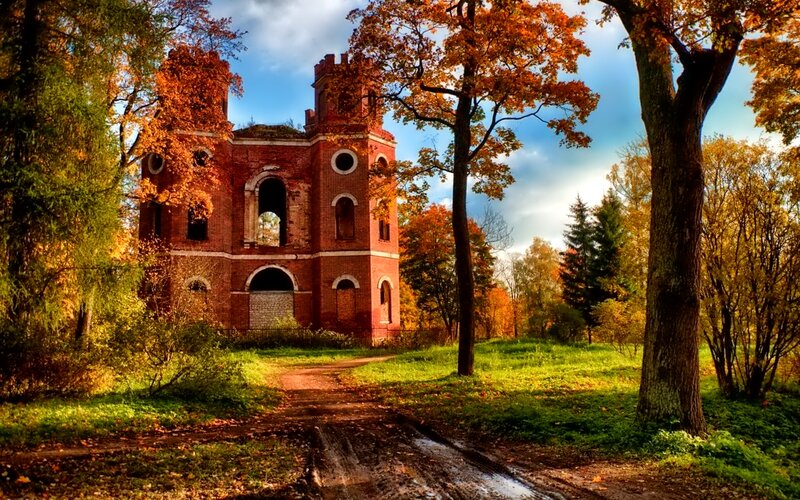 Ruined Brick Building — Orange