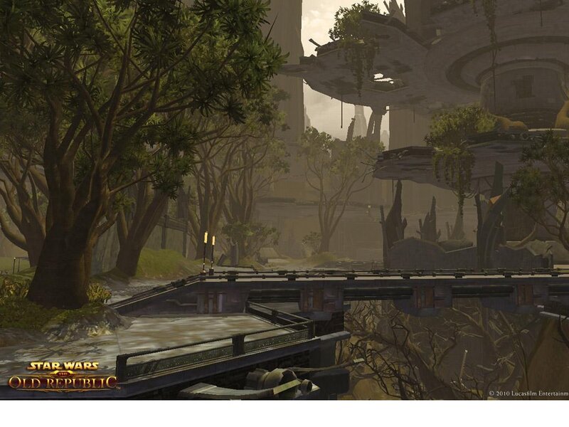 Ruined Bridge in Forest