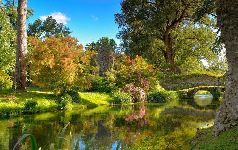Ruined Bridge over Pond