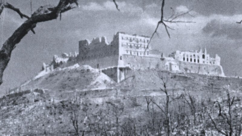 Ruined building on a hill