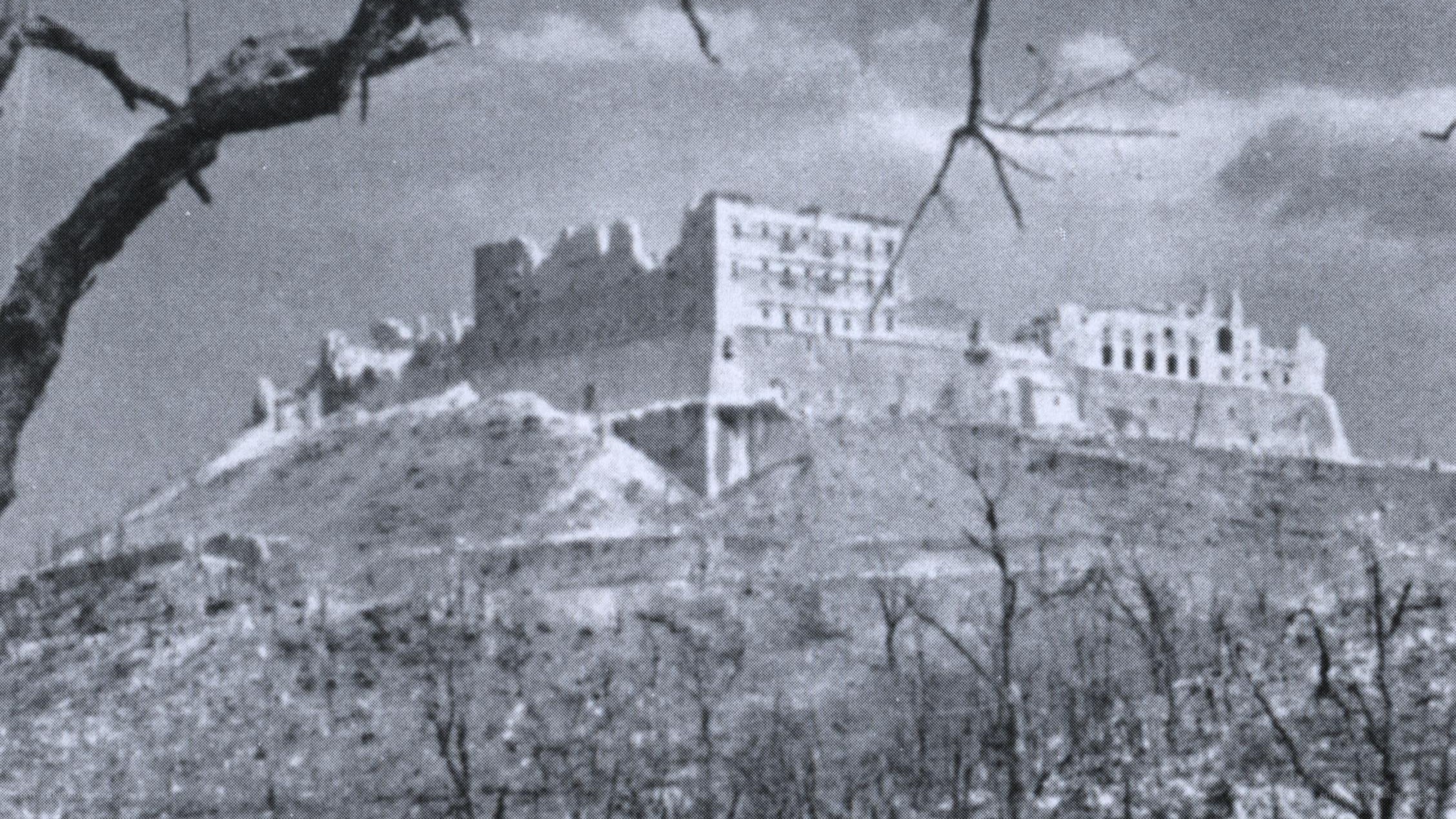 Ruined building on a hill