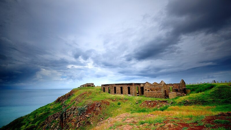 Ruined Building on Cliff
