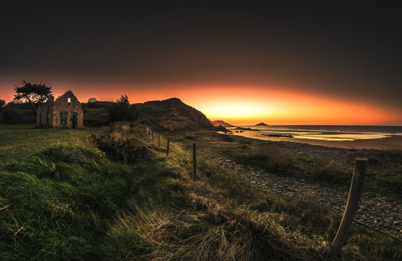 Ruined Building on Coast