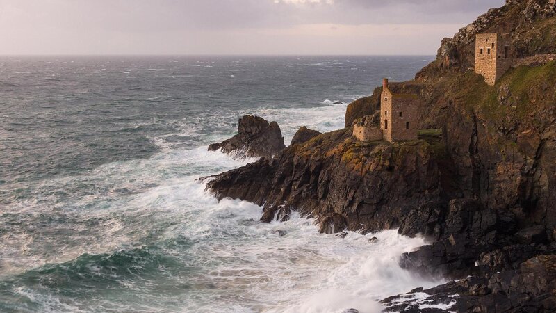 Ruined Buildings on Cliff