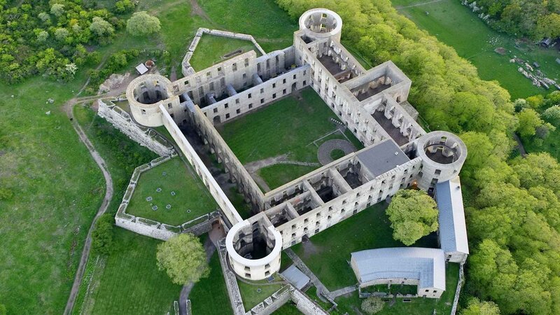 Ruined Castle Aerial View