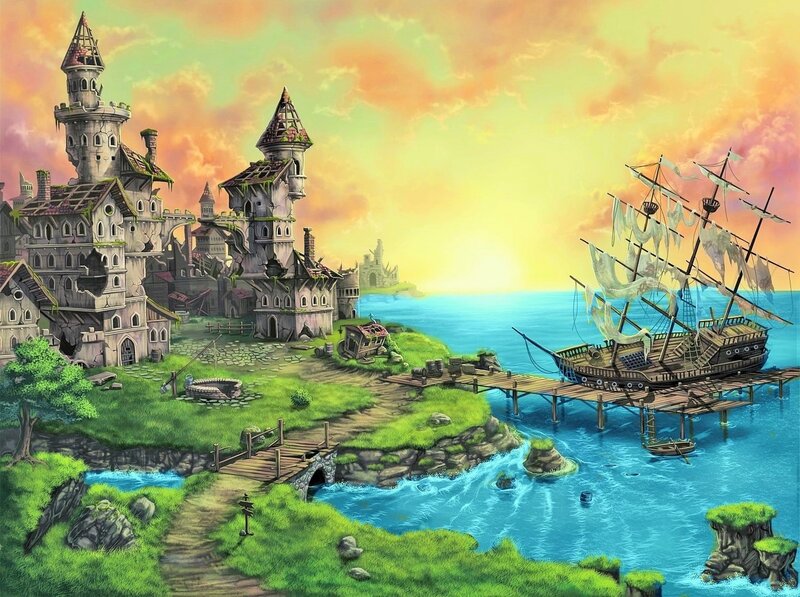 Ruined Castle by Sea