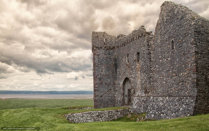 ruined castle by the sea
