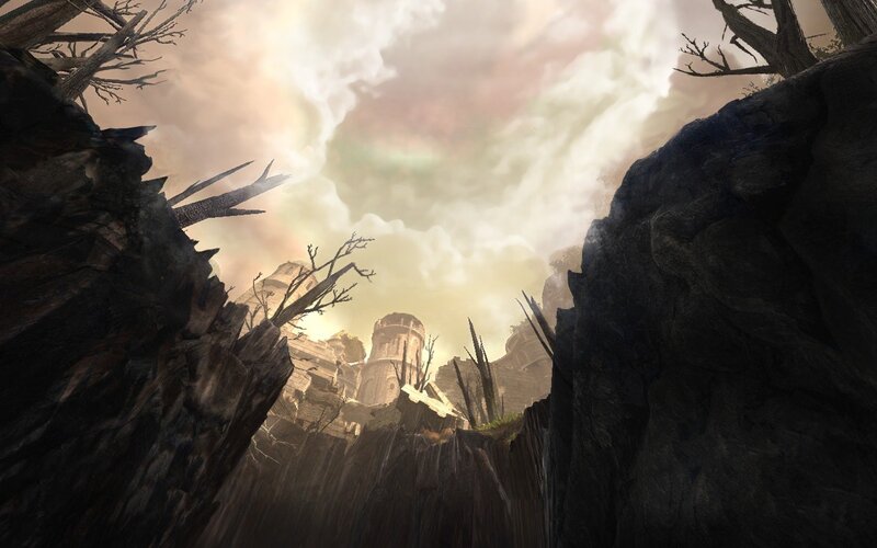 Ruined Castle in Canyon