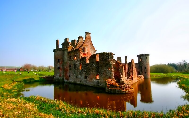 Ruined Castle in Water