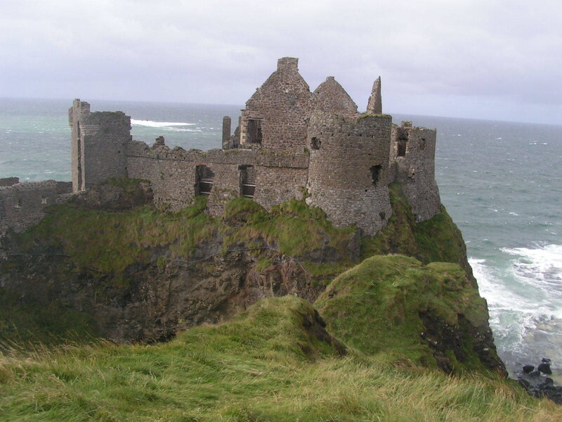 ruined castle on a cliff