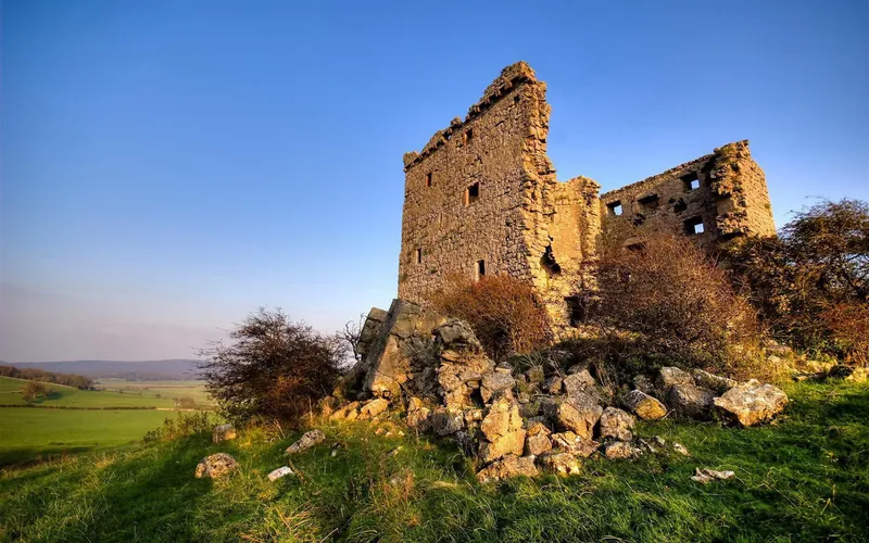 ruined castle on a hill