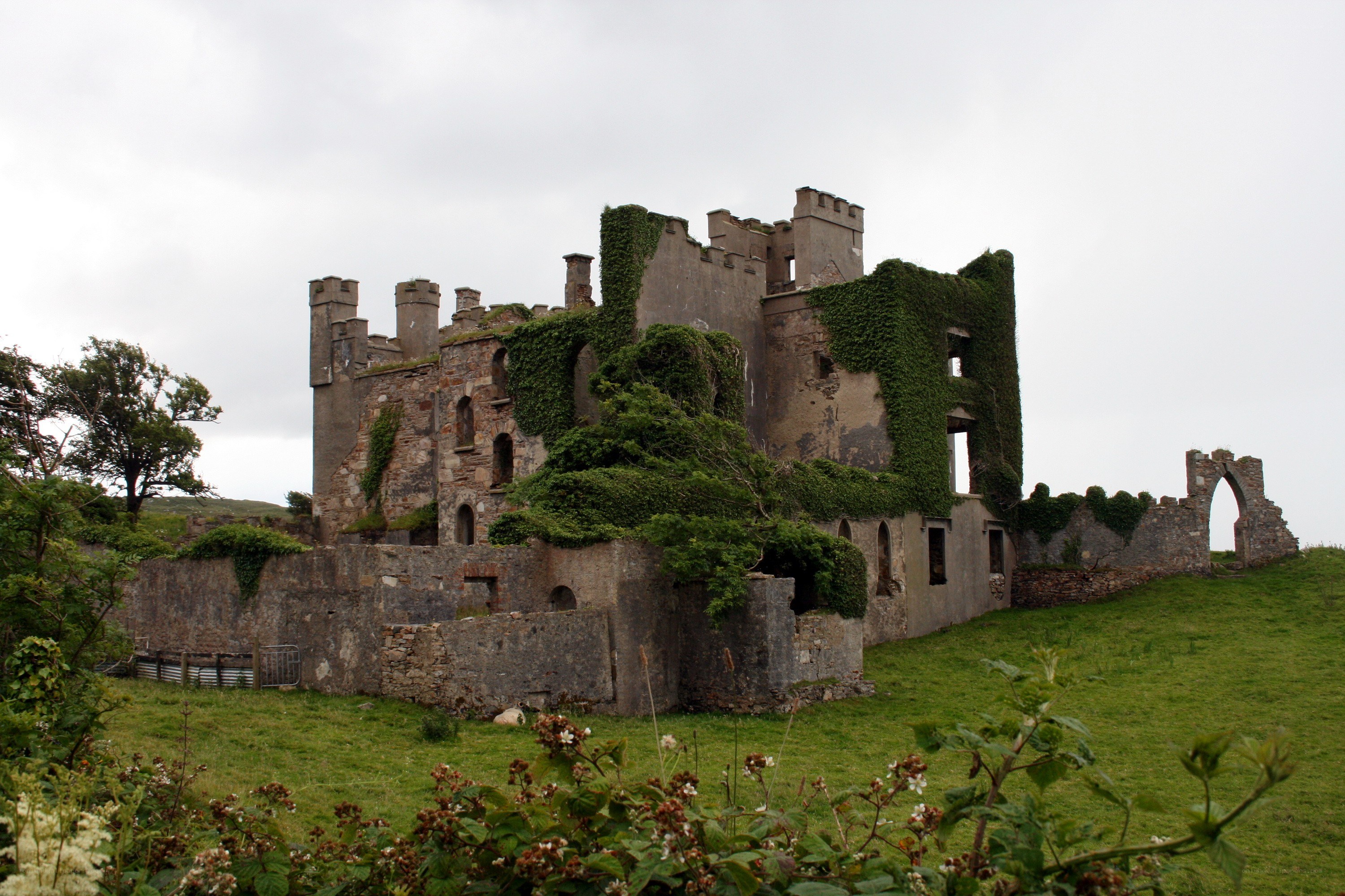 ruined castle on a hill