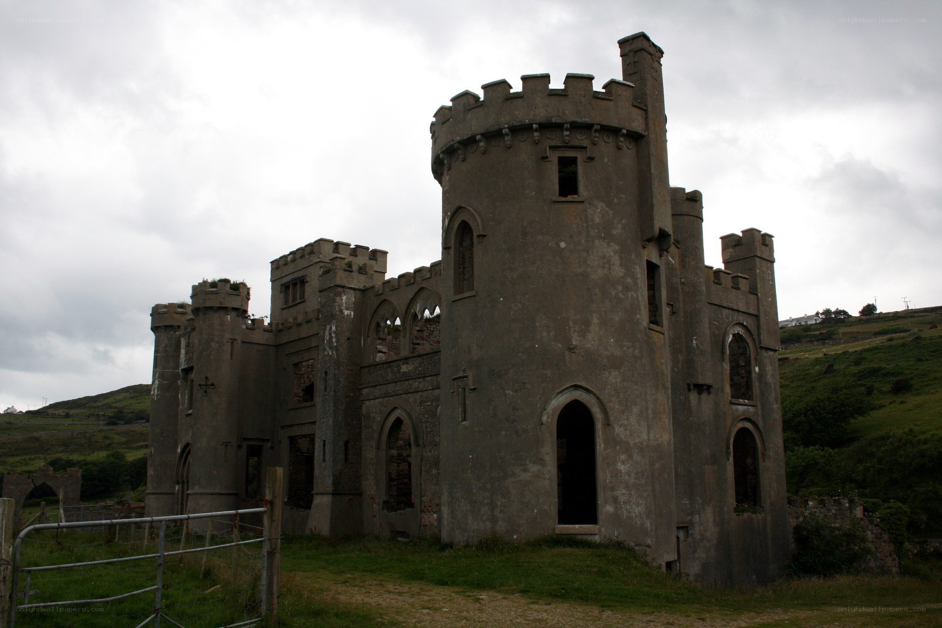 ruined castle on a hill