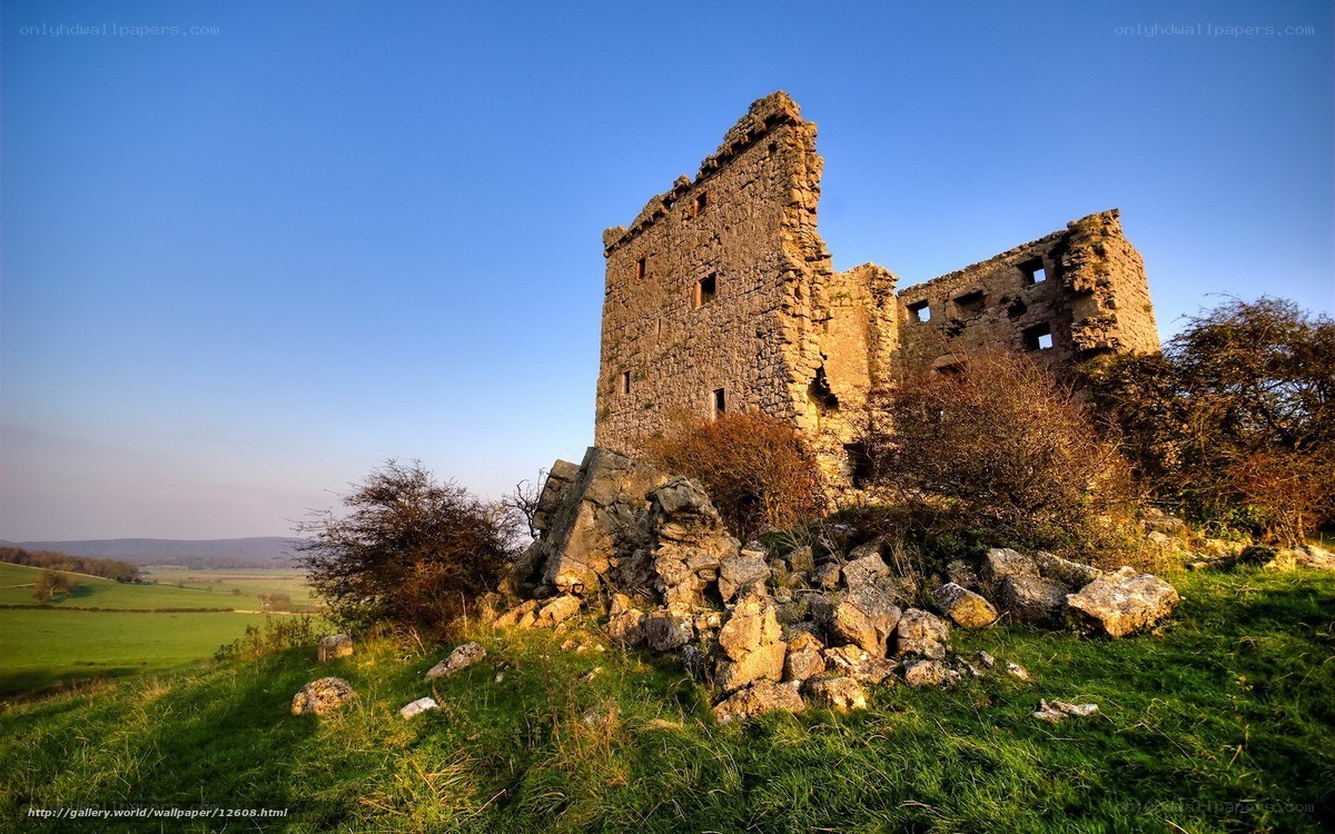 ruined castle on a hill