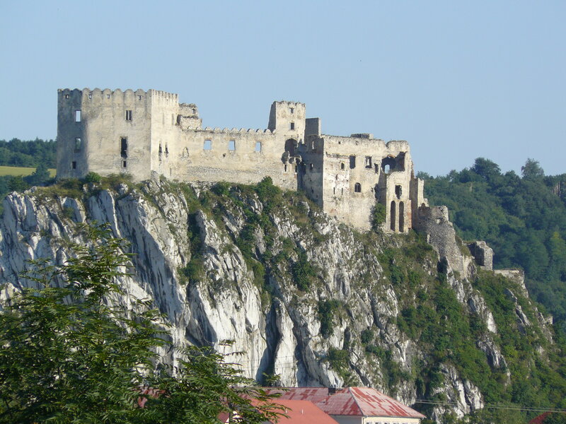 ruined castle on a rocky cliff