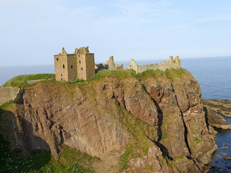 Ruined Castle on Cliff — Brown, Serene