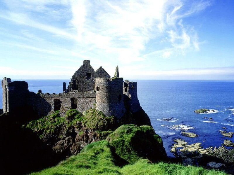 Ruined Castle on Cliff — Sky